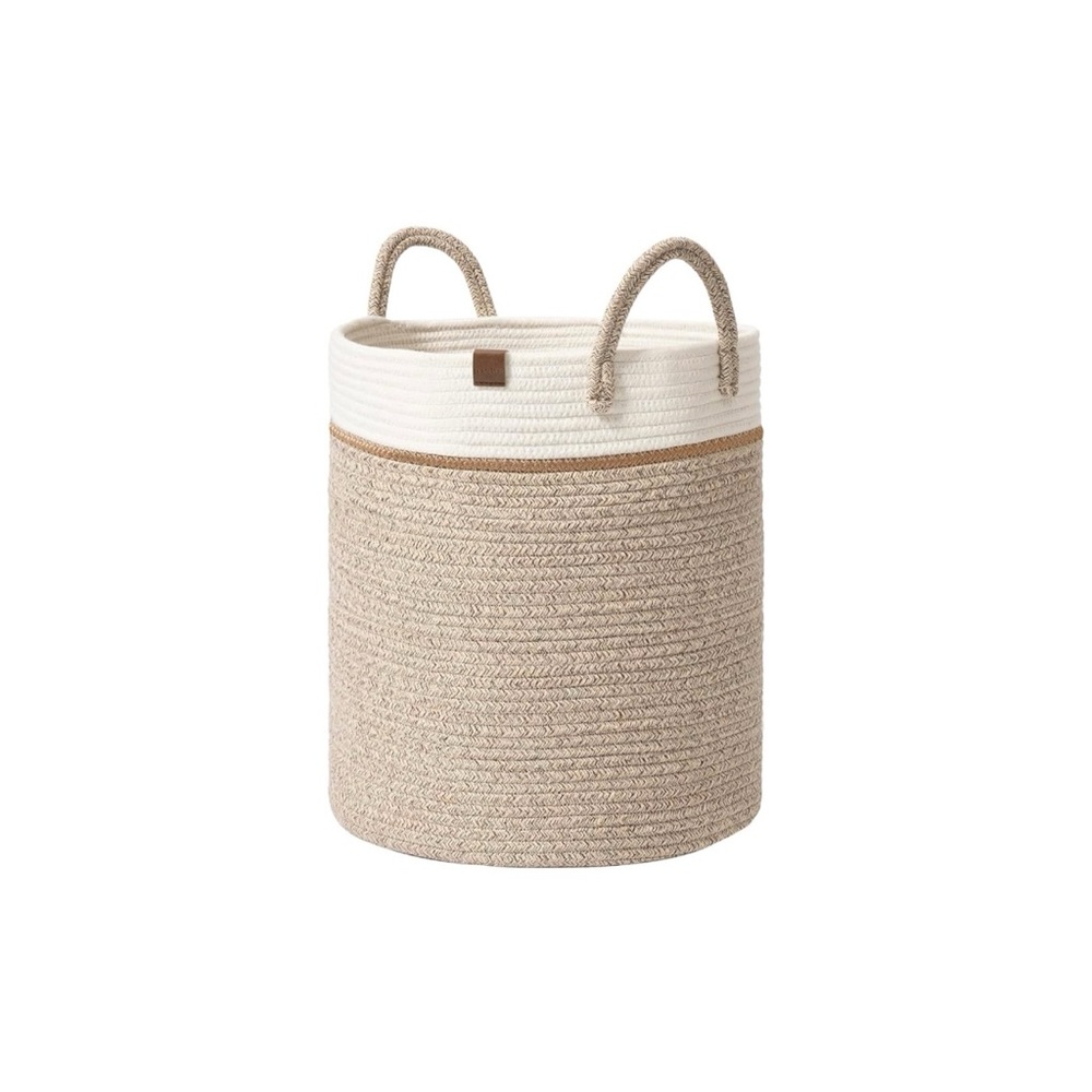 LA JOLIE MUSE COTTON WOVEN LAUNDRY STORAGE BASKET ORGANIZER